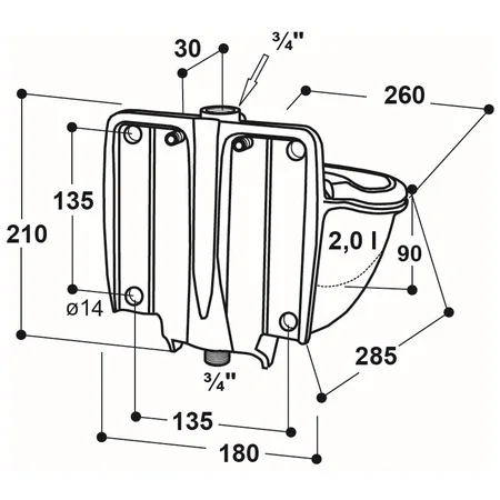 Rohrventilbecken Modell 46