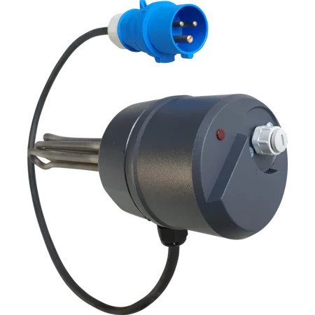 Einschraubheizkörper 3000 W für Umlauf- heizung Mod. 317, CEE-Cara-Stecker blau 3-polig, mit O-Ring