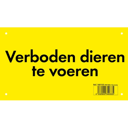 Warnschild, Tiere füttern verboten, Kunststoff