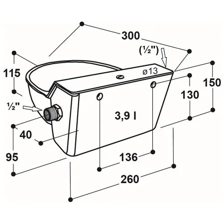 Schwimmerventilbecken Serie 130P