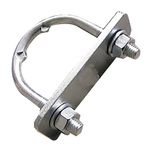 Befestigungsbügel für Pfosten 1 1/2" bis 2" mit Platte