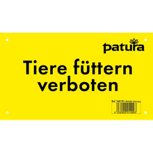 Warnschild, Tiere füttern verboten, Kunststoff