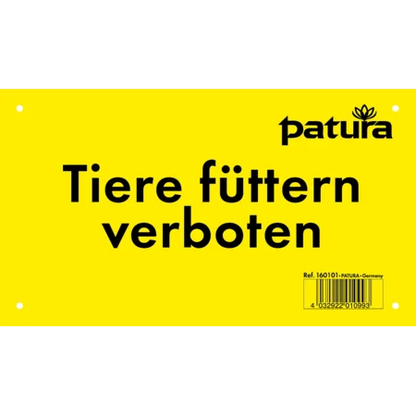 Warnschild, Tiere füttern verboten, Kunststoff