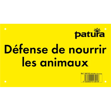 Warnschild, Tiere füttern verboten, Kunststoff