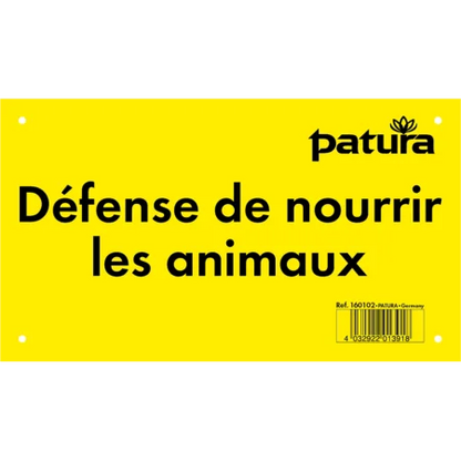 Warnschild, Tiere füttern verboten, Kunststoff