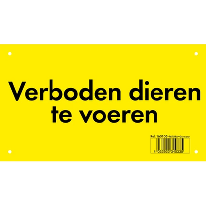 Warnschild, Tiere füttern verboten, Kunststoff