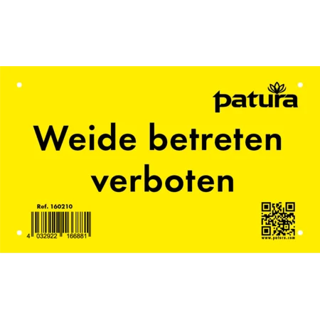 Warnschild "Weide betreten verboten" Kunststoff Mehrsprachig
