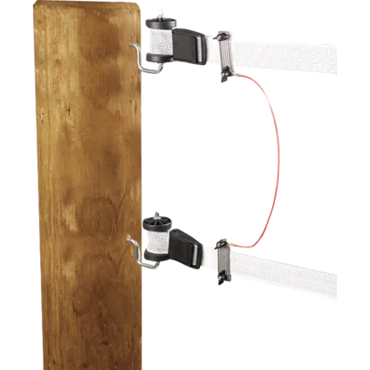 Zaunverbindungskabel Breitband Inox mit Edelstahl-Klemmplatten