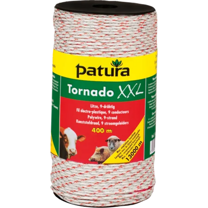 Tornado XXL Litze, geflochtene Litze, weiss-rot, Niroleiter und Cu-Leiter