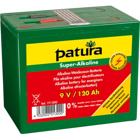 Alkaline Trockenbatterie 9 Volt für Weidezaun Alkaline Trockenbatterie 9 Volt für Weidezaun