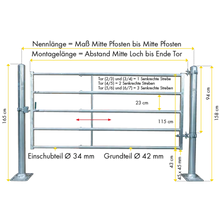 Tor leicht RS inkl. Schraubenset, Höhe 115 cm