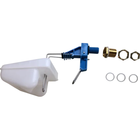 Niederdruckventil (blau) mit Schwimmer, Anschluß 1/2" oder 3/4" (inkl. Adapter)